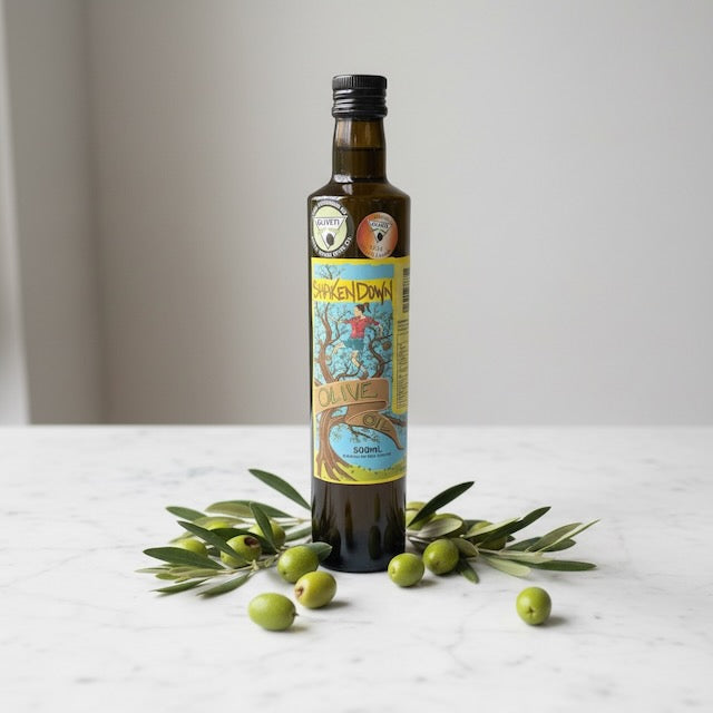 Shaken Down Extra Virgin Olive Oil
