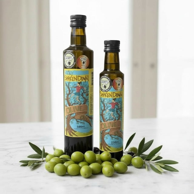 Shaken Down Extra Virgin Olive Oil